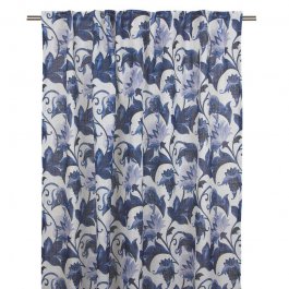 Curtain Chloe blue / offwhite, 135 x 250 cm
