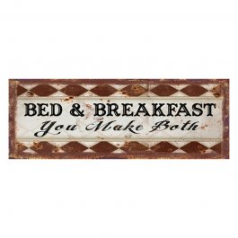 Tin Sign Vintage Bed & Breakfast 13 x 36 cm
