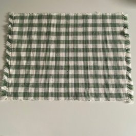 Rib Placemat Bo green/offwhite, 33 x 45 cm