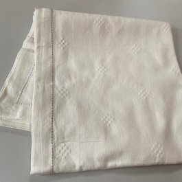 Tablecloth Emma offwhite,  90 x 90 cm