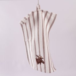 Kitchen towel Elk, white/brown 30 x 45 cm