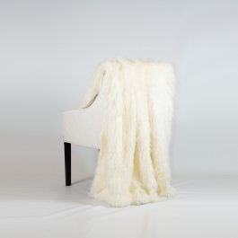 Throw Alpaca white ,140 x 180 cm