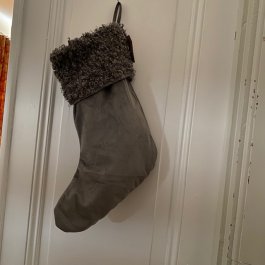 Christmas stocking grey, 20 x 50 cm