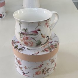 Coffecup in box Fleurs