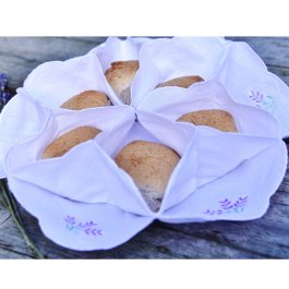 Lavender Embroidered Bread Roll Holder