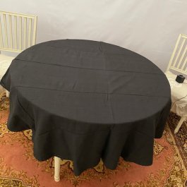 Tablecloth Matti round Black, Ø 220
