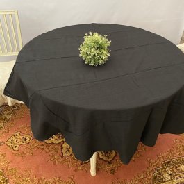 Tablecloth Matti round Black,  Ø 220