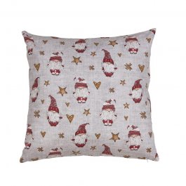 Pillowcase Santa , Grey/ red  45 x 45 cm