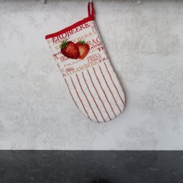 underbar textilserie med jordgubbar med svensk unik somrig design