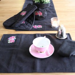 romantisk bordstablett svart