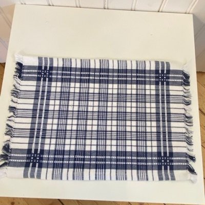 Placemat Blue checkered, 33 x 45 cm
