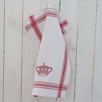 gästhandduk röd krona red crown lexington inspirerad kökstextil med svensk design
