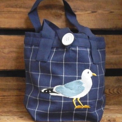 Mini bag Seagull blue,  23 x 23 cm