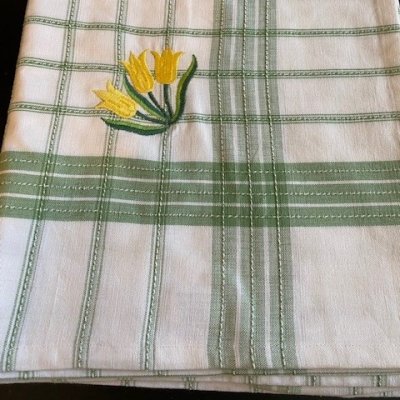 Tablecloth Tulip, green 150 x 150 cm